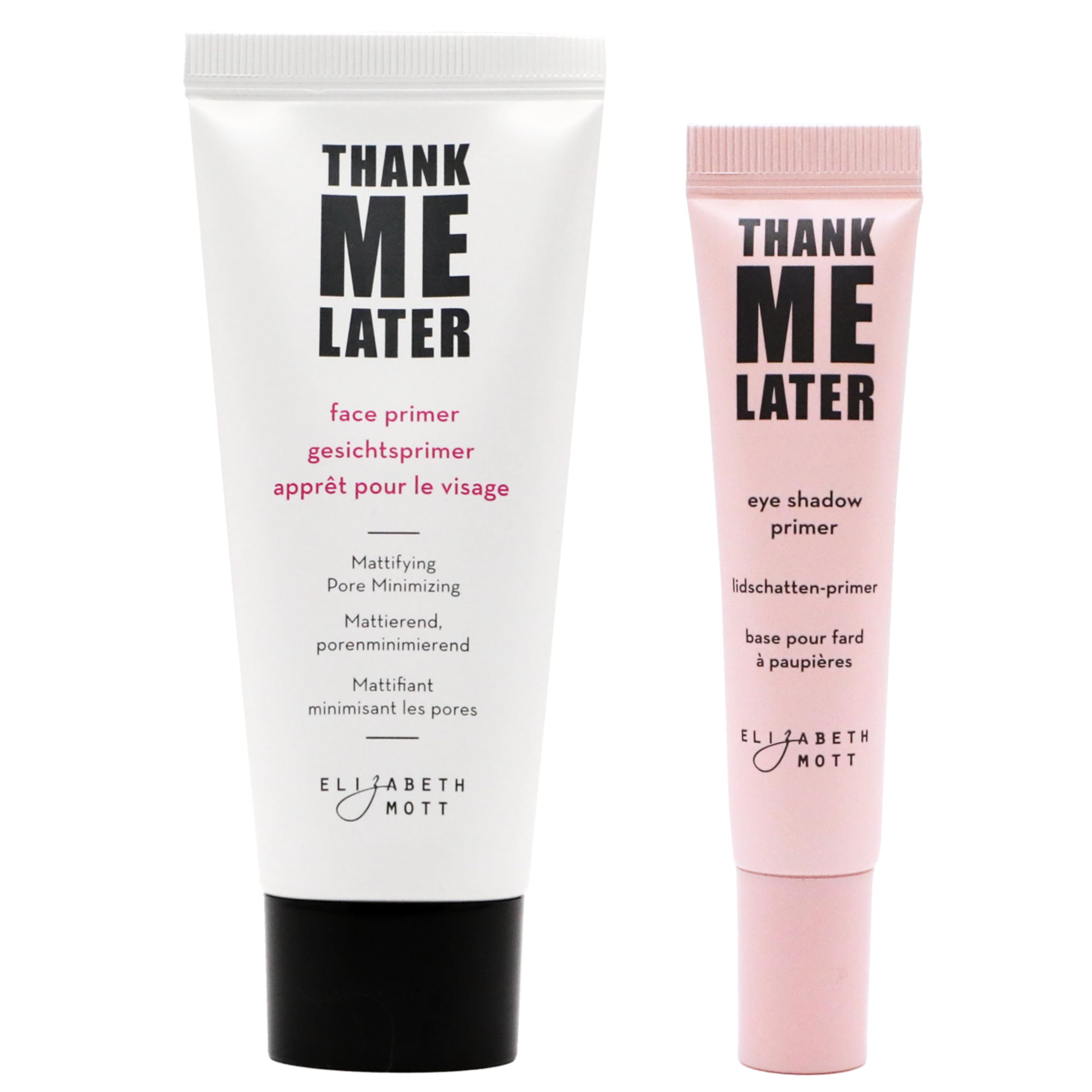 Elizabeth MottThank Me Later Face & Eye Primer – Long-Lasting Matte Makeup Base, Pore Minimizer, Oil & Shine Control, Wrinkle Blurring, Crease Prevention, Smooth Finish for All-Day Wear – 10g & 30g