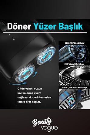 Mini Shaver Traş Makinesi, Seyahat tıraş makinesi, mini tıraş makinesi, erkek, elektrikli, mini tıraş makinesi, çift kafalı tıraş makinesi, erkekler için ideal hediye, yolculuk için