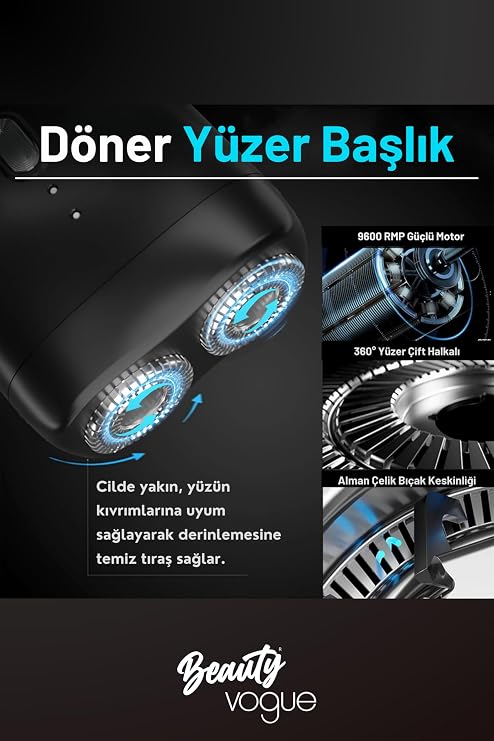 Mini Shaver Traş Makinesi, Seyahat tıraş makinesi, mini tıraş makinesi, erkek, elektrikli, mini tıraş makinesi, çift kafalı tıraş makinesi, erkekler için ideal hediye, yolculuk için