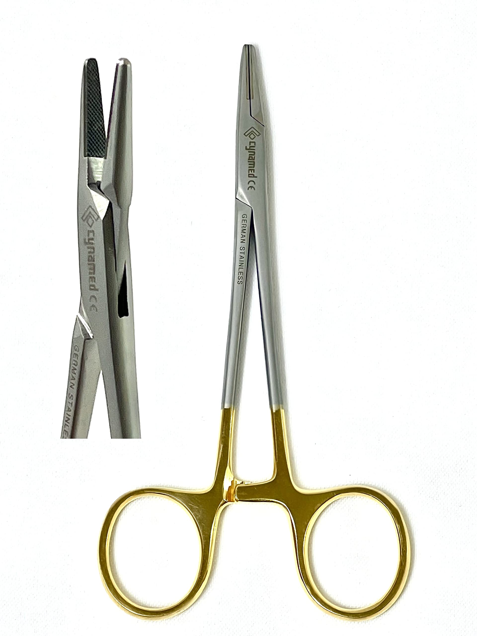 Premium German Mayo Hegar Needle Holder Driver |Needle Driver with Tungsten Carbide Inserts Tip |Dental Medical Ortho Needle Holder Locking| Sizes (Mayo hegar N/H 5")