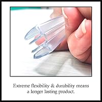 Vista 5 de DistinctAndUnique Bisagra de PVC transparente estilo piano para 3/16" (4,5 mm) o 1/8" (3 mm) Material: sin tornillos ni pegamento - DIY