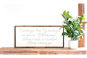 Captivating I Choose You 10x20 inch Master Bedroom Wall Decor