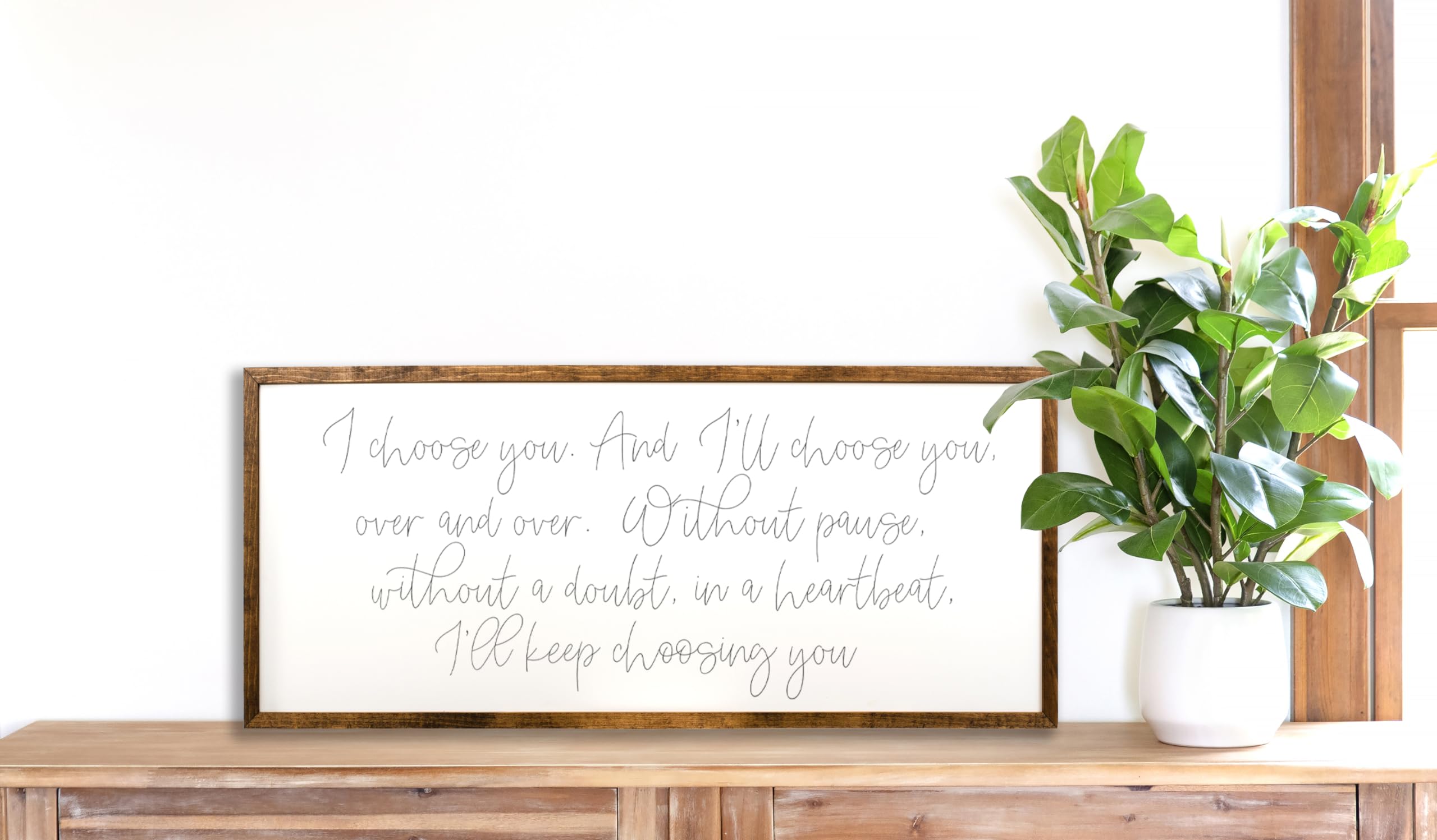 10x20 inches, Master Bedroom Wall Decor - I Choose You Sign - Bedroom Wall Decor - I Choose You - I Choose You Wall Art - Bedroom Decor - Bedroom Wall Art - Bedroom Wall Decor Over The Bed Sign