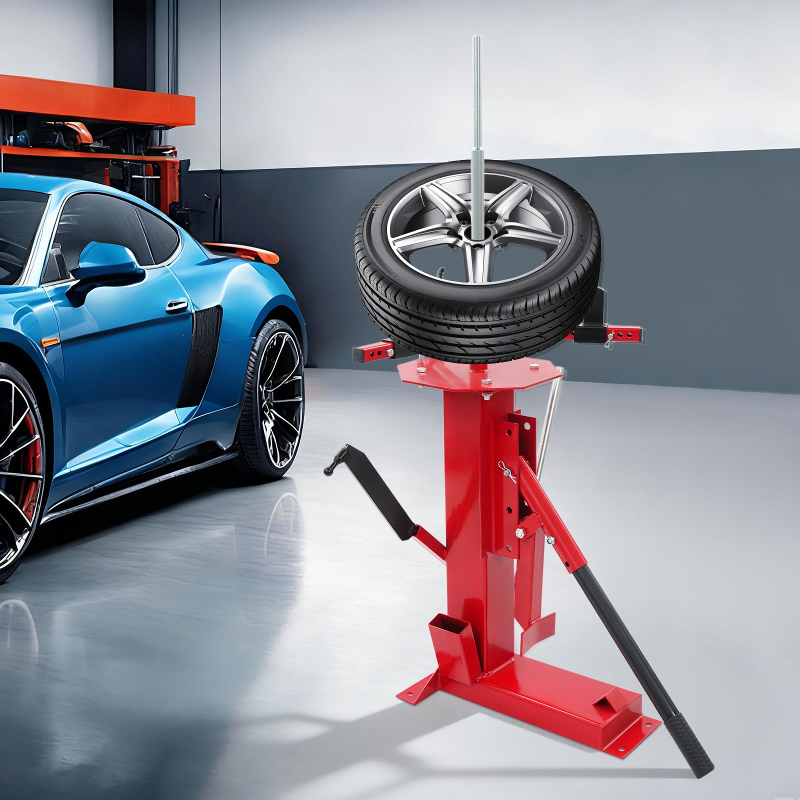 Démonte-pneu manuel en acier au carbone portable pour pneus de 10 à 43 cm, compatible avec voiture, camion, remorque, pour maison, garage et atelier