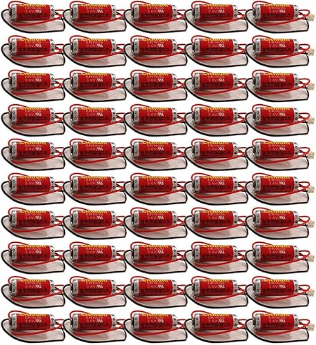 XIAOXX (paquete de 50) 3.6V ER1028 batería de litio no recargable para FX2NC-32BL PLC ER10280 3.6V batería