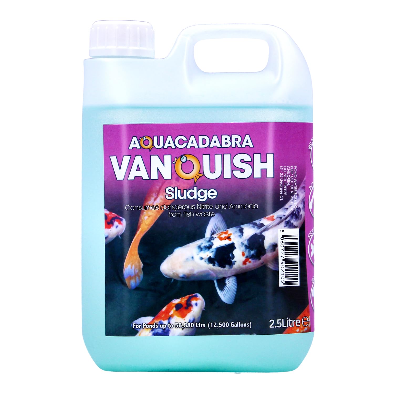 Aquacadabra Vanquish Sludge Pond Treatment – Removes Fish Waste, Reduces Ammonia & Nitrites, Boosts Biological Filter Performance, Reduces Sludge Build-Up & Pond Maintenance, All Pond Types 2.5L