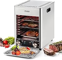 Vista 1 de Newhai Electric Steak Broiler 1700W Indoor Commercial Steak Grill Automatic Steak Broiler for Carnivores Time Temperature Adjustable for Beef