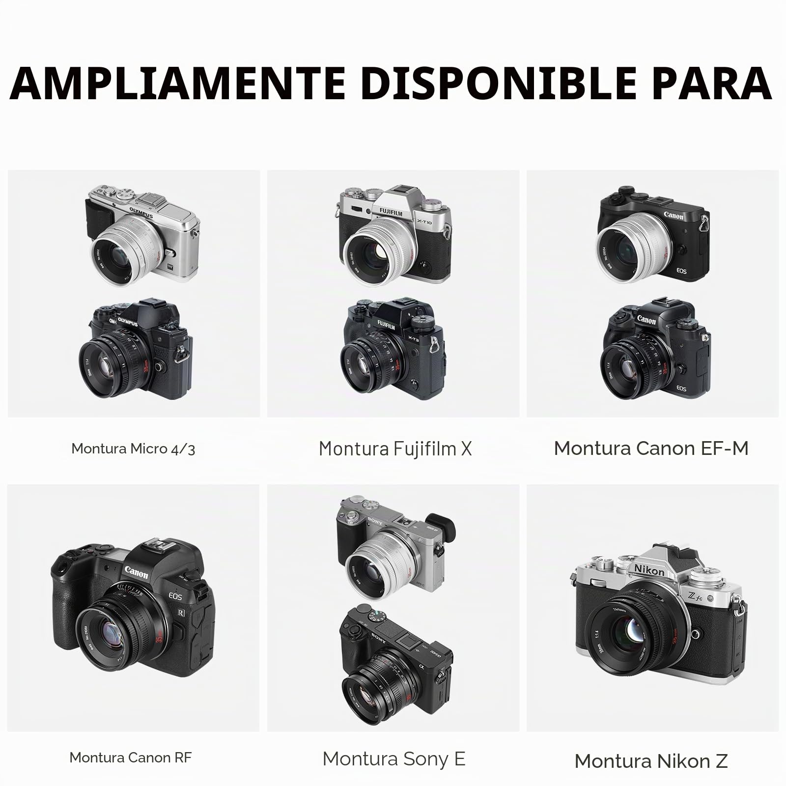 7artisans Lente Fija de Enfoque Manual APS-C de 35 mm F1.4 Mark II APS-C, Gran Apertura, Compatible con cámaras Olympus y Panasonic MFT M4/3 de Montaje