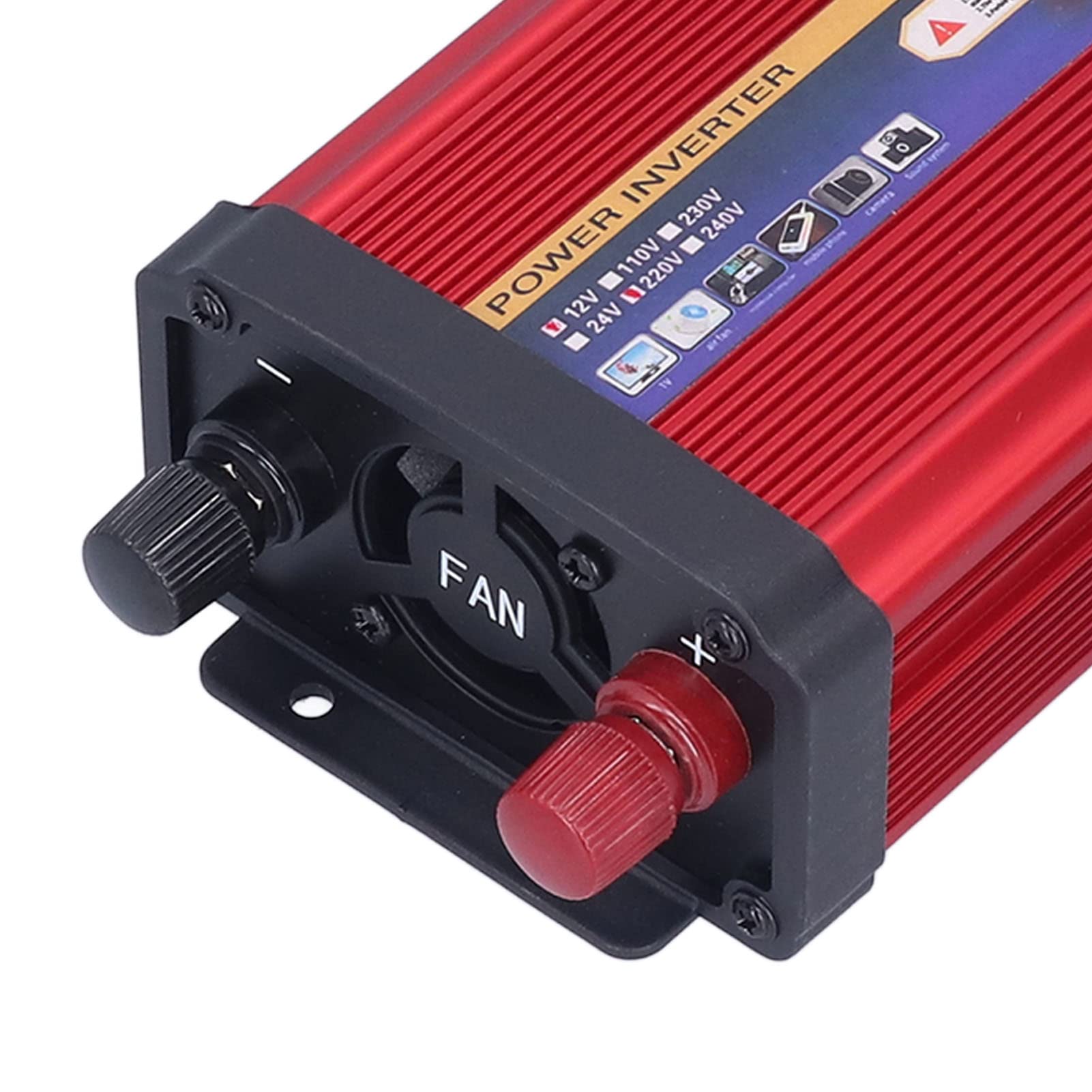 500 W Auto-Wechselrichter, modifizierte Sinuswelle mit Zwei USB-Anschlüssen und Wechselstrom-Steckdose für Urlaub, Camping, Roadtrips, 12 V bis 110 V–220 V