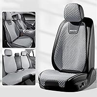 Vista 16 de Funda de asiento delantero para MAZDA2, MAZDA3, MAZDA6, Mazda Tribute, transpirable, cómodos protectores de asiento de 2 asientos (tipo 1 gris)