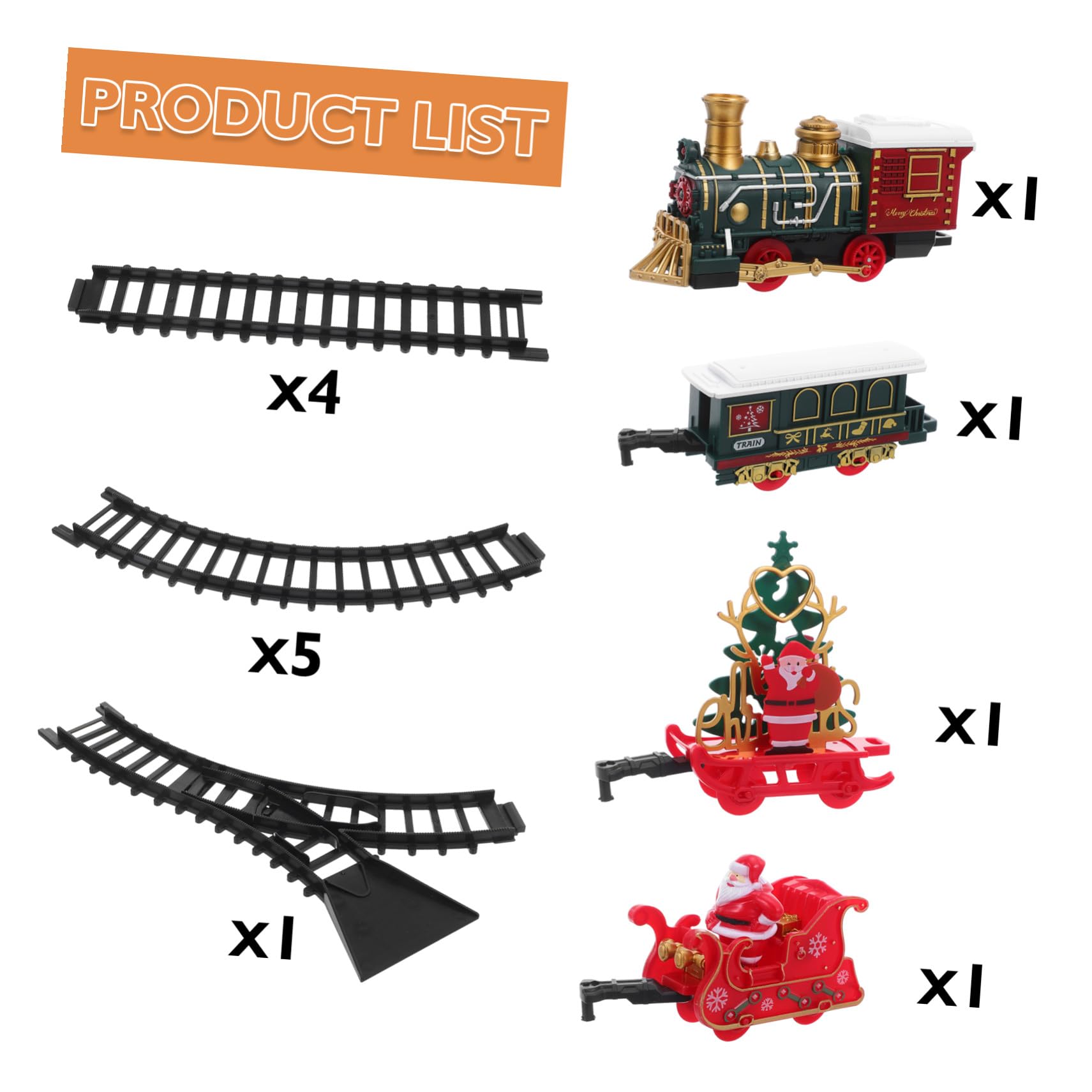 minkissy Trenino Giocattolo Elettrico con Binari per Natale di Trenino Batteria con Luci e Musica Decorazione Natalizia per Ragazzo Ragazza Ragazza Facile da Montare Sotto Albero