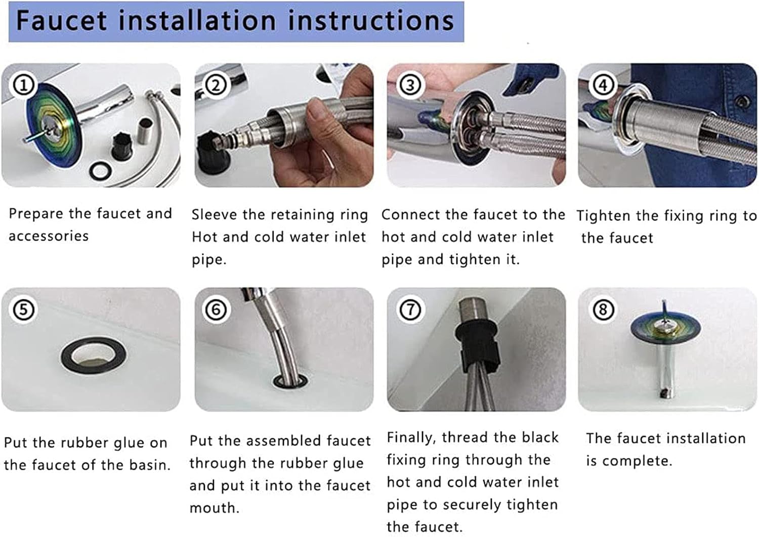 Bathroom Vessel Sink Oval Transparent Tempered Glass Basin Countertop Bowl Sink with Water Tap &Pop-up Drain Set,C