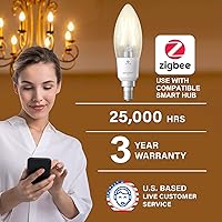 Vista 2 de Sengled Zigbee - Bombillas inteligentes, requiere concentrador inteligente, funciona con SmartThings y Echo con hub integrado, control de voz