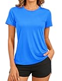 TACVASEN Women's Short Sleeve Workout Shirts UPF 50+ Sun Protection Quick Dry Athletic Tops for Running Gym Tee