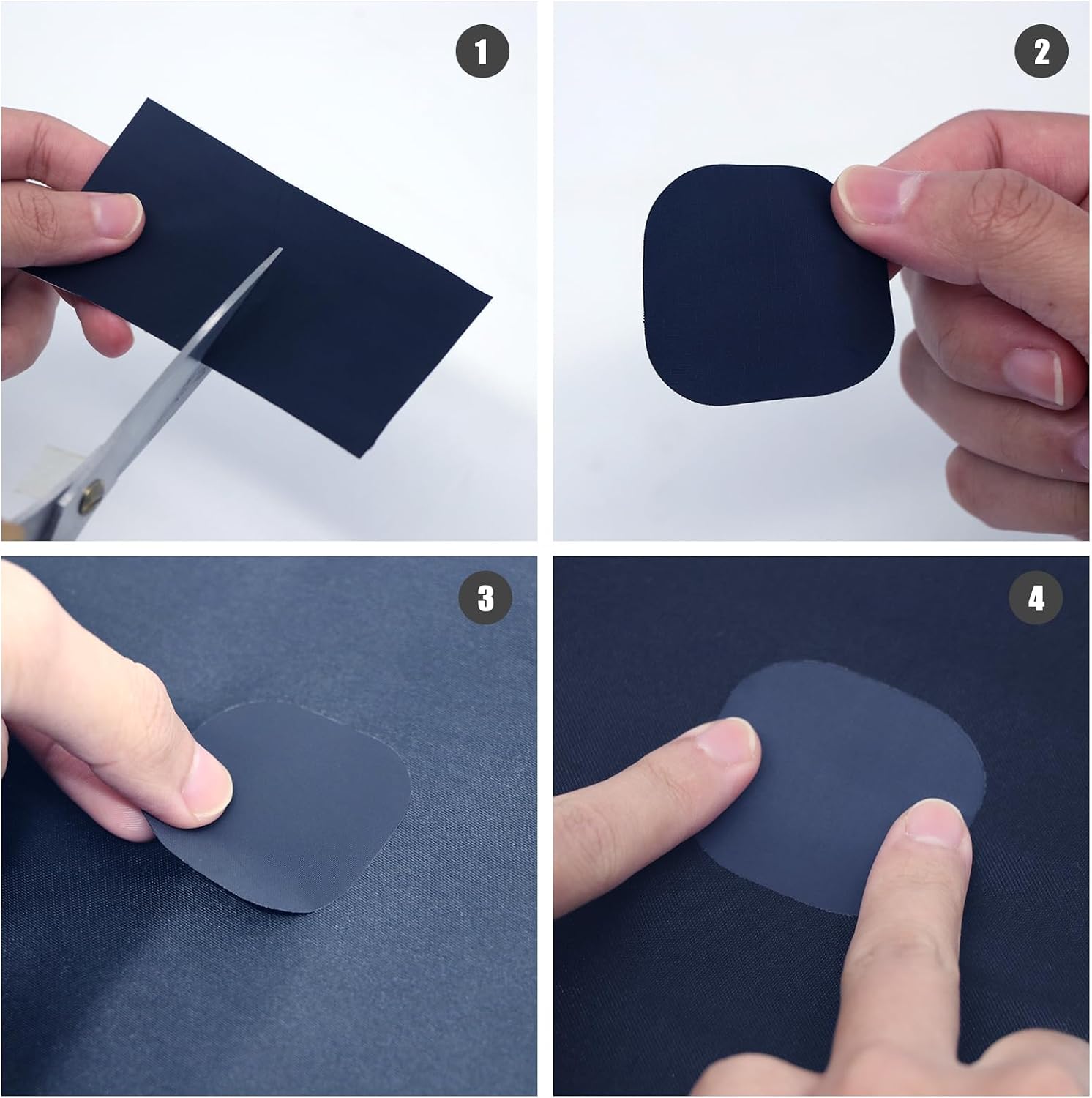 Down Jacket Patches, Nylon Repair Patches Self Adhesive Clothes Repair Patch Waterproof Sleeping Bag Patch for Jacket Clothes Tent Outerwear Repair (Navy Blue)