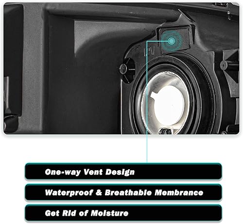 Miniatura 7 de TUSDAR Juego de ensamblaje de faros delanteros para Dodge Ram 15002007-2009 Dodge Ram 25003500 2006-2008 Pickup lado del conductor y del pasajero