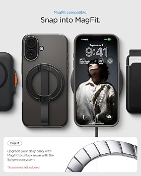 Spigen iPhone 17 Pro Max Hülle Thin Fit MagFit Case Handyhülle Slim Kompatibel mit MagSafe –Gunmetal