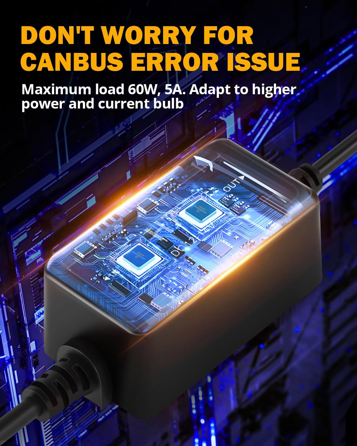 Auxbeam H8/H11 LED Conversion Kit Error Free Wiring Harness Adapter