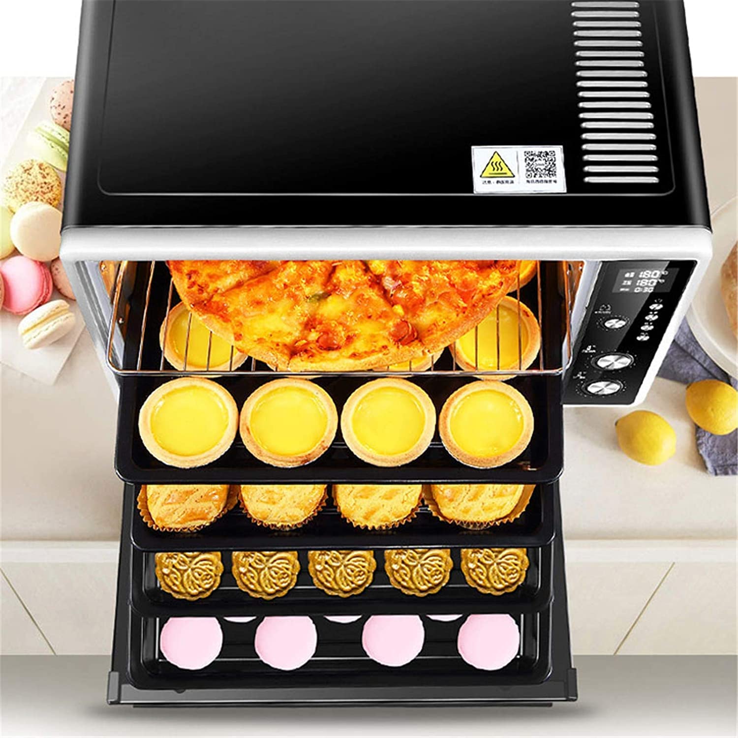 Forno Solo Forno A Microonde in Silver Tact Forno Elettrico Singolo Incorporato - Fornello Alogeno A Convezione Premium in Acciaio Inossidabile Ideale per Arrostire, Cuocere Utile