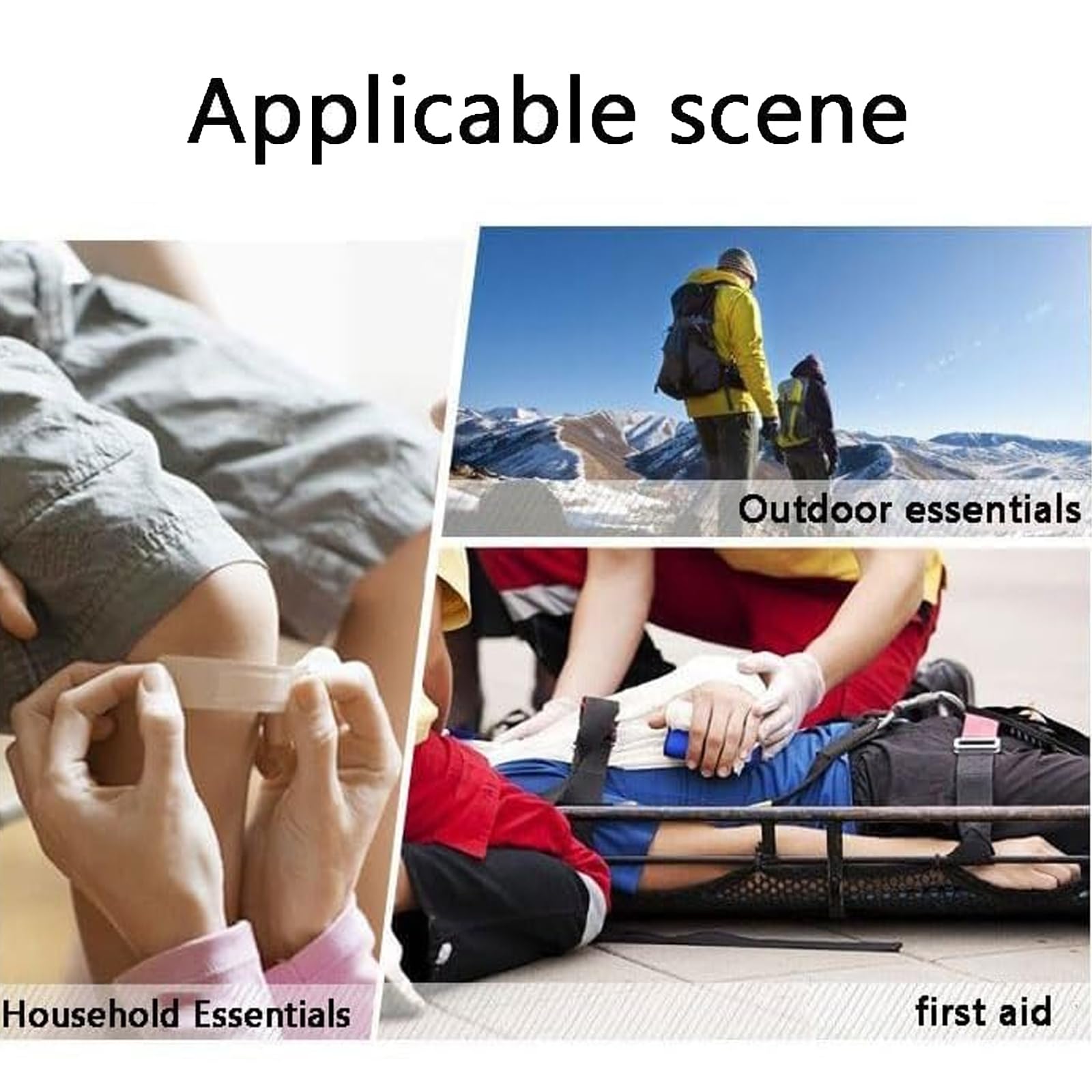 Bolsa de rescate de emergencia, bolsa de primeros auxilios con separadores interiores y ribete reflectante, fácil de almacenar para primeros auxilios, atención médica en el hogar, estudiantes de