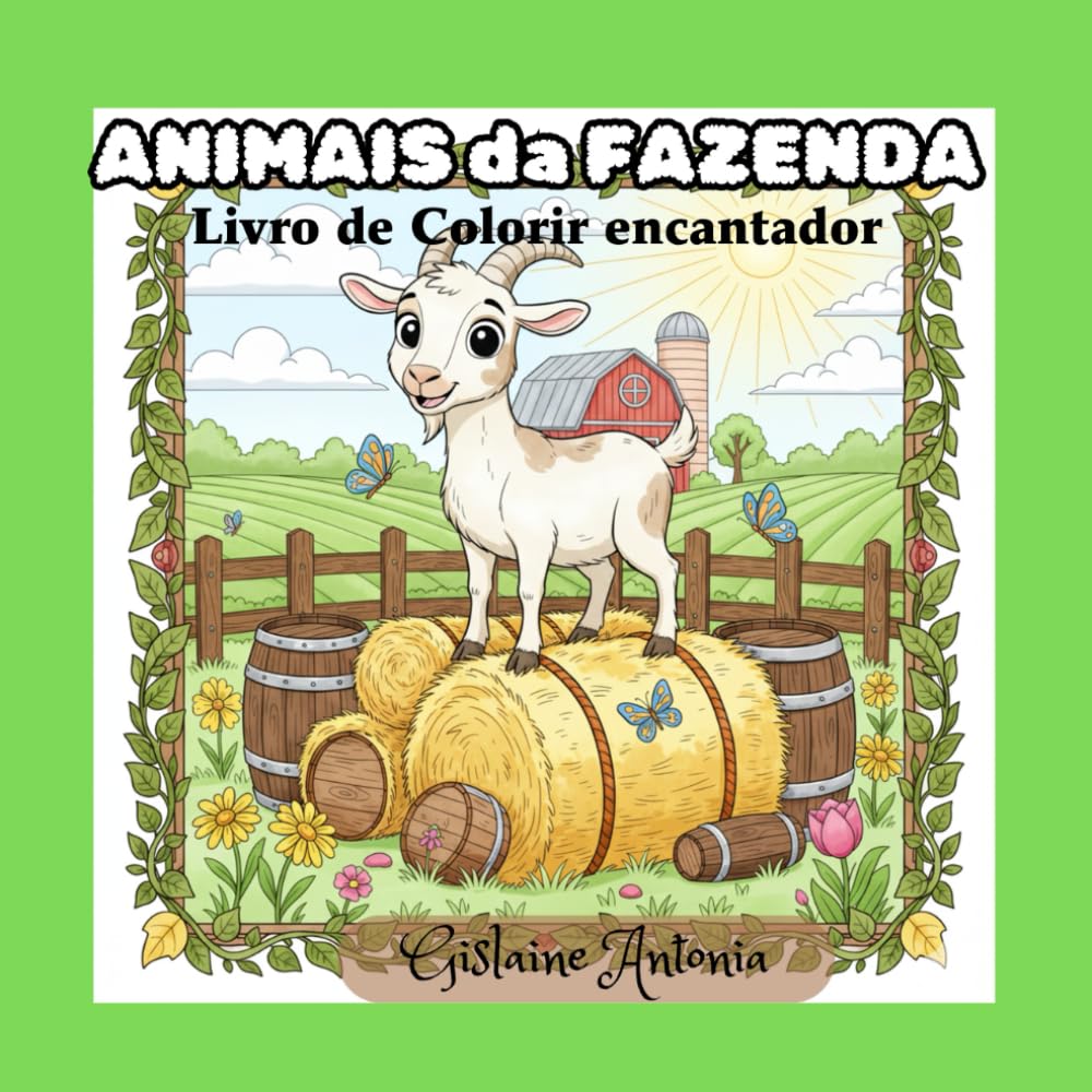 Animais da Fazenda: Livro de colorir encantador
