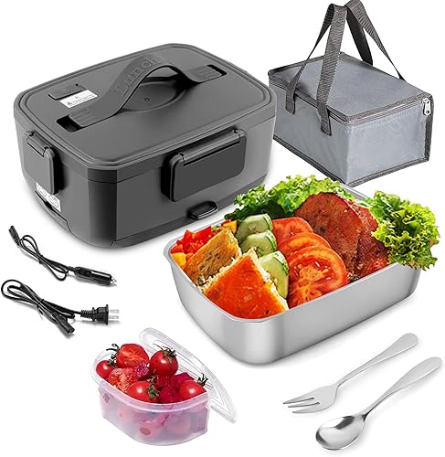 Miniatura 7 de Electric Lunch Box for Adults,Heated Portable Food Warmer Lunch Box for Work,Leakproof Fast Heating with 1.5L Large Capacity Stainless Steel