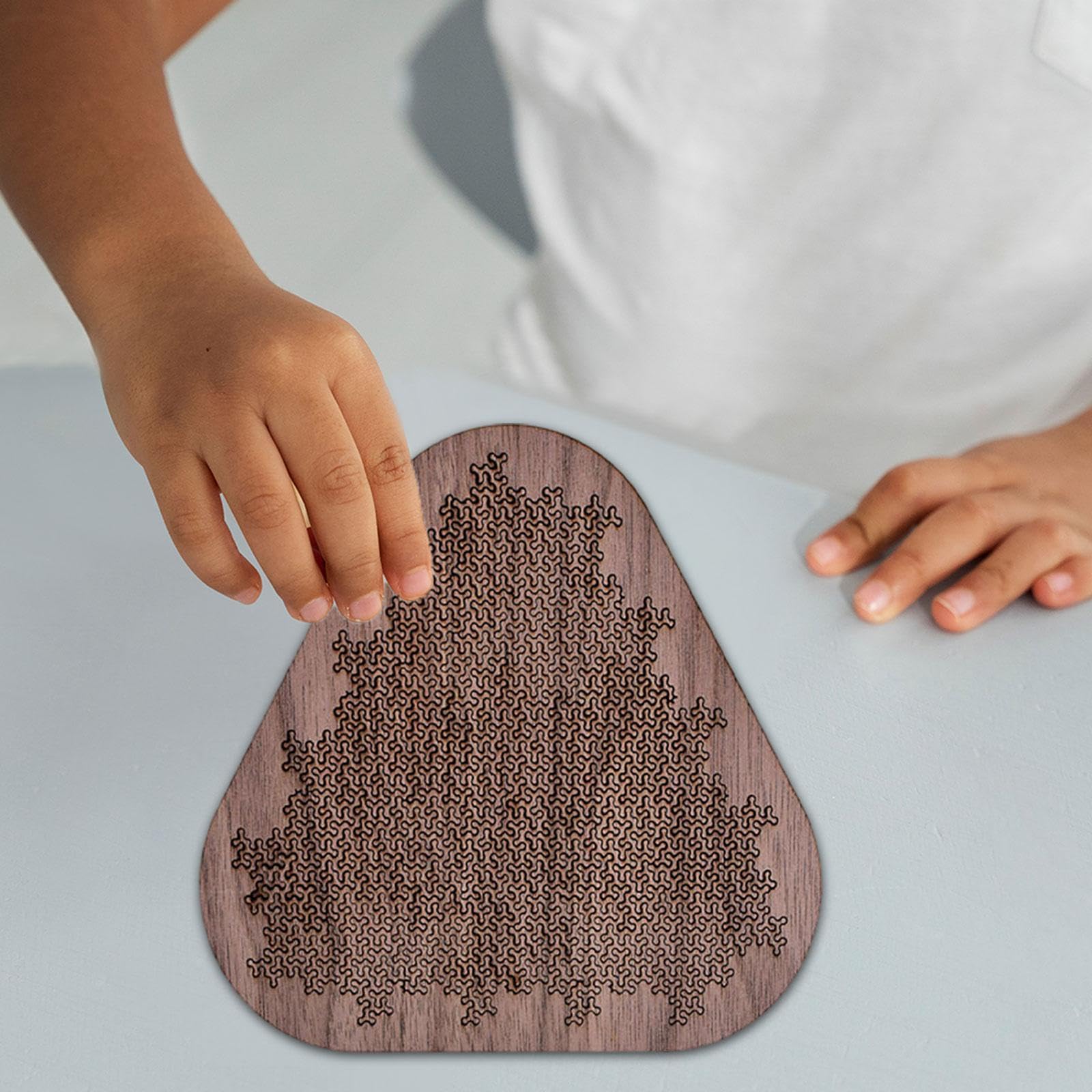 Rompecabezas de Madera Hexagonal Laberinto Puzzle Cerebral Difícil Juego de Desafío Mental Adivinanza para Expertos Madera Compacta Y Resistente, Triángulo