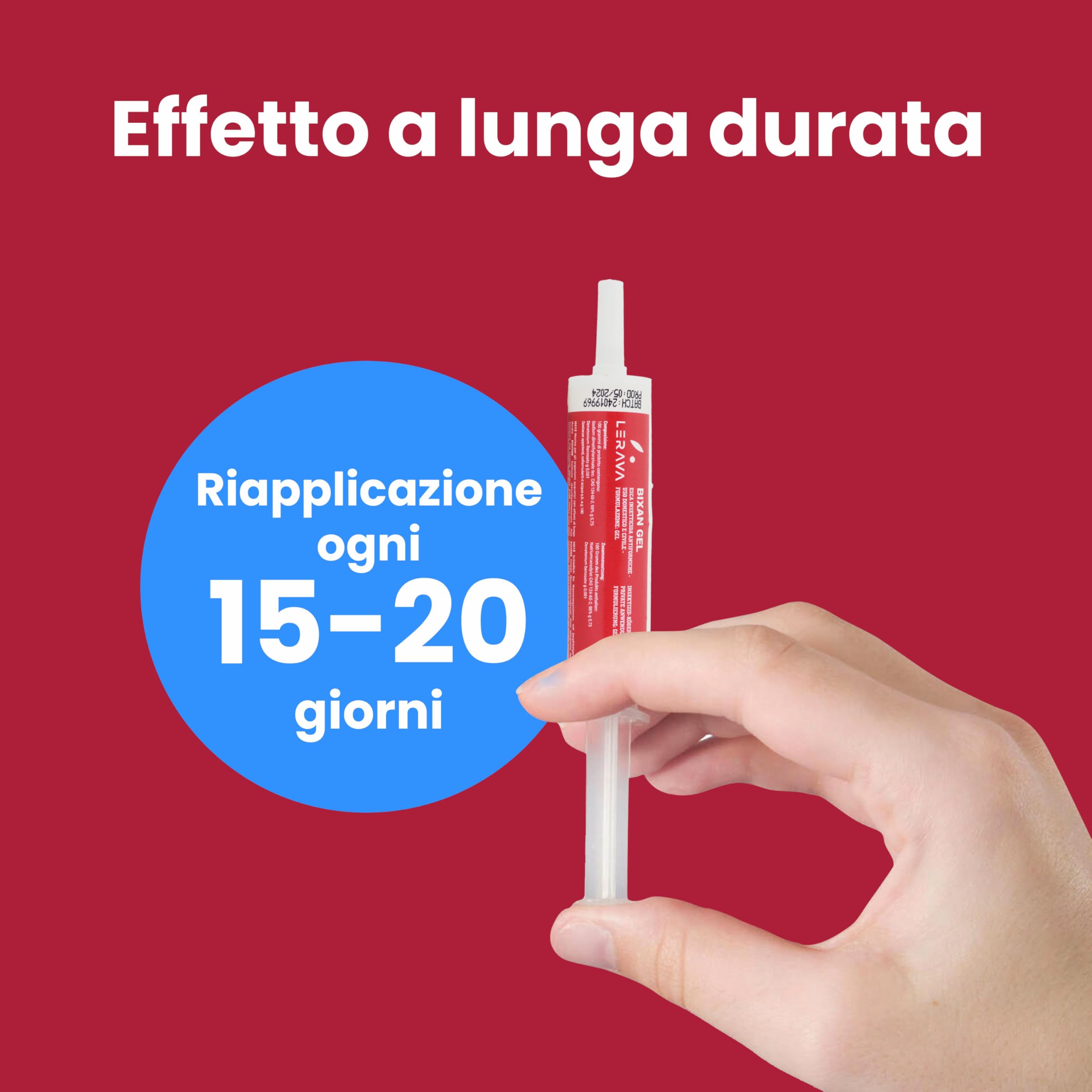 LERAVA Gel Insetticida Formiche 10 g - Esca Potente per Eliminare Colonie - Anti Formiche