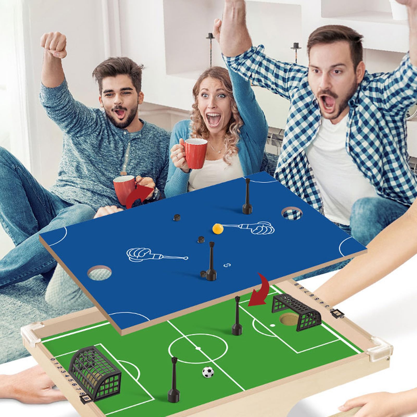 サッカー 卓上ゲーム 2人用 サッカー ボードゲーム サッカー盤 レトロ テーブル 2人 対戦 おもちゃ