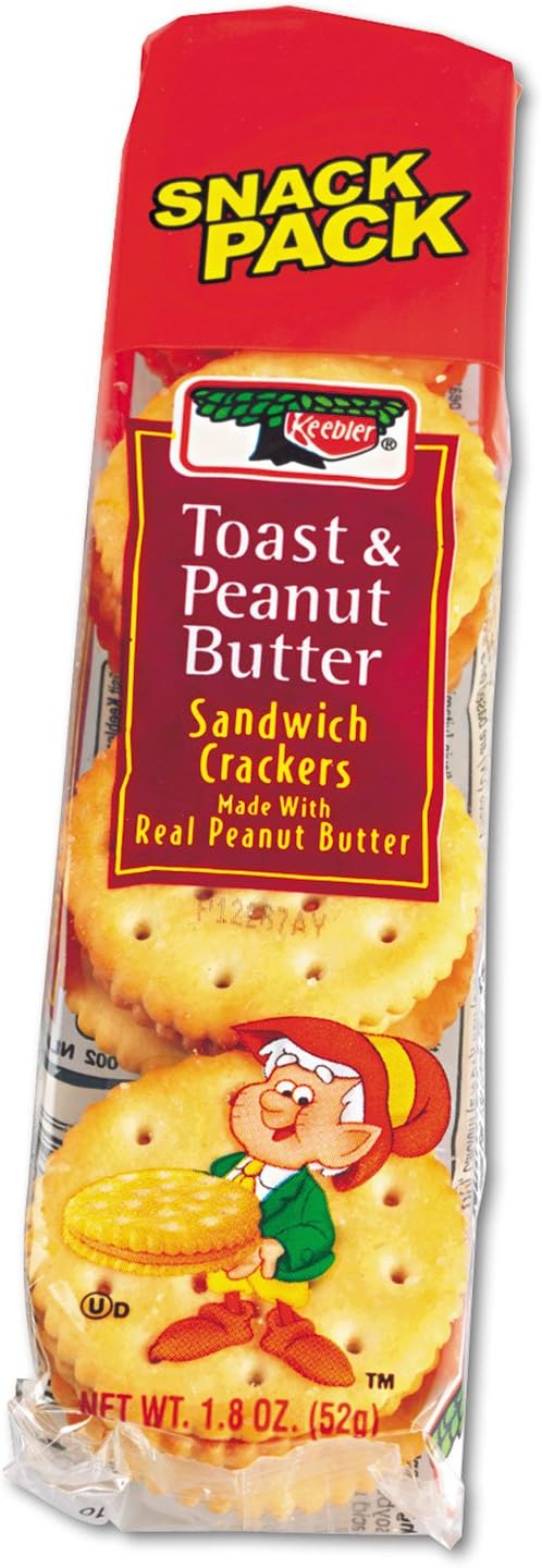 Toast and Peanut Butter Cracker Pack, 12/Box