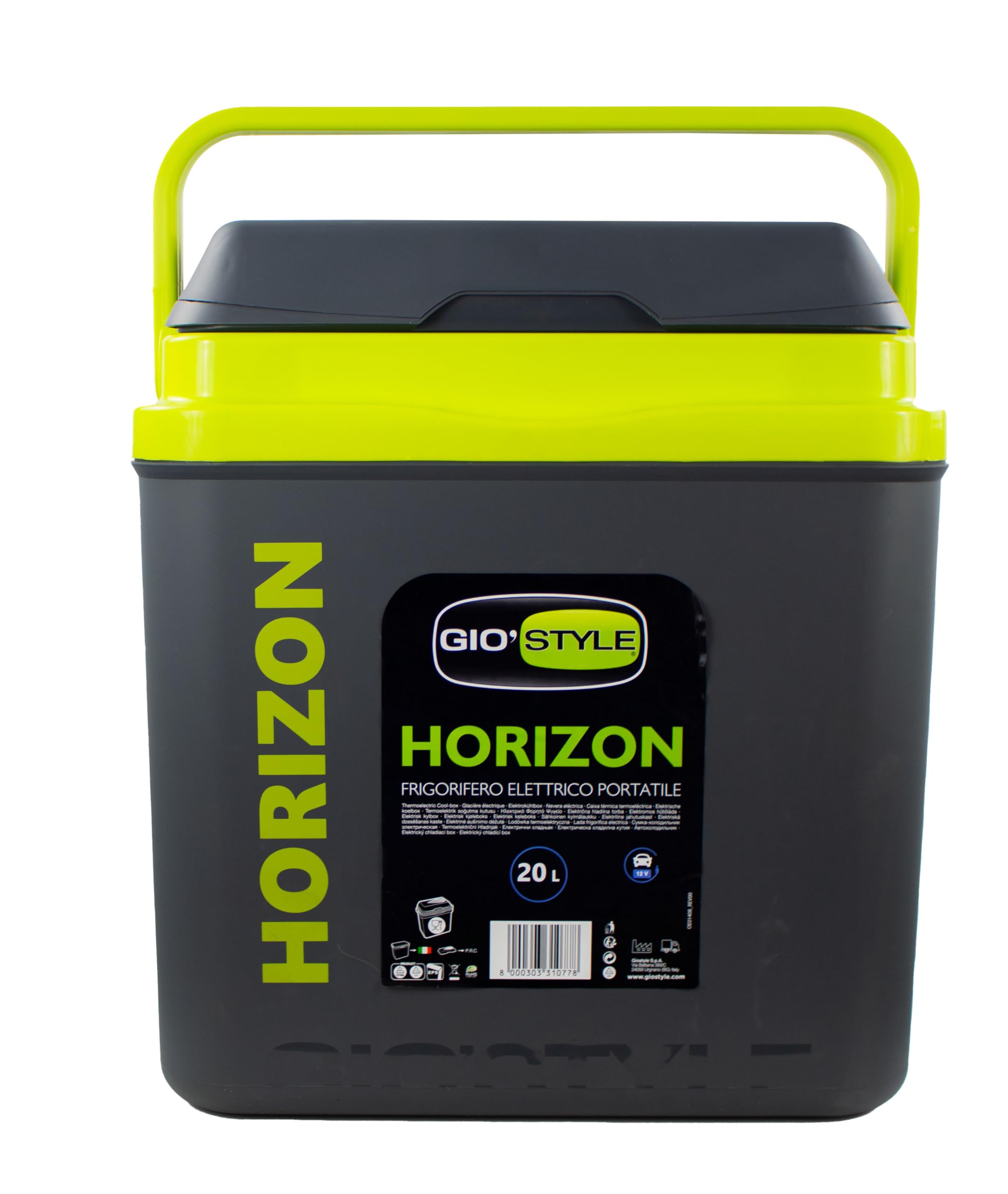 GioStyle Frigorifero Elettrico Portatile Horizon | 20 L | Alimentazione 12V | Facile da Trasportare
