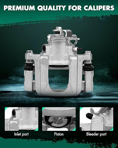 Miniatura 5 de SCITOO Pinza de freno trasera derecha con soporte 18B5080 compatible para Chrysler Town & Country 2008-2012 para Dodge Grand Caravan 2008-2012 para