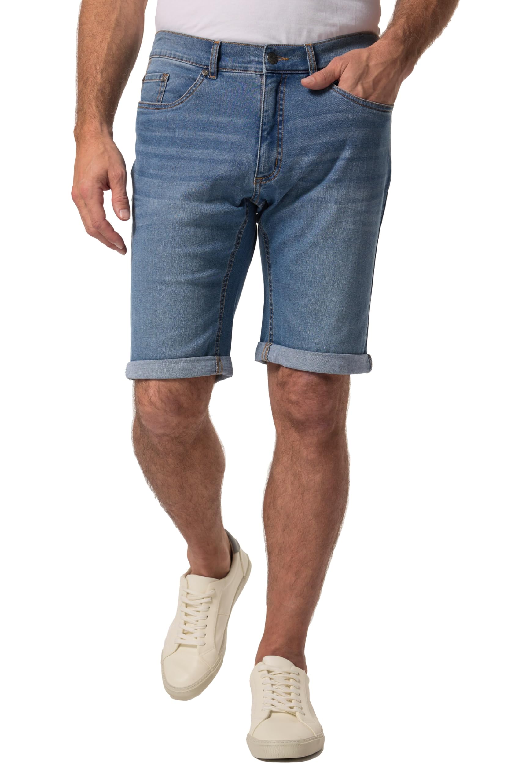 Boston Park Herren große Größen Übergrößen Menswear L-8XL Jeans-Bermuda, 5-Pocket, Bauchfit 837372