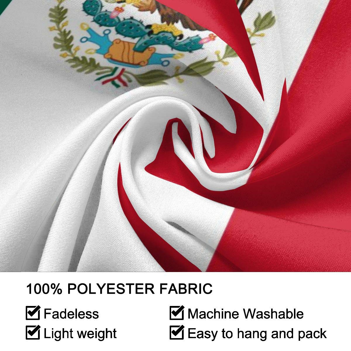 COWDIY Wanddekoration, Wandteppich, mexikanische Flagge, Hippie-Kunst, Wandbehang, extra große Tischdecken, 152,4 x 101,6 cm, für Schlafzimmer, Wohnzimmer, Schlafsaal, Heimdekoration