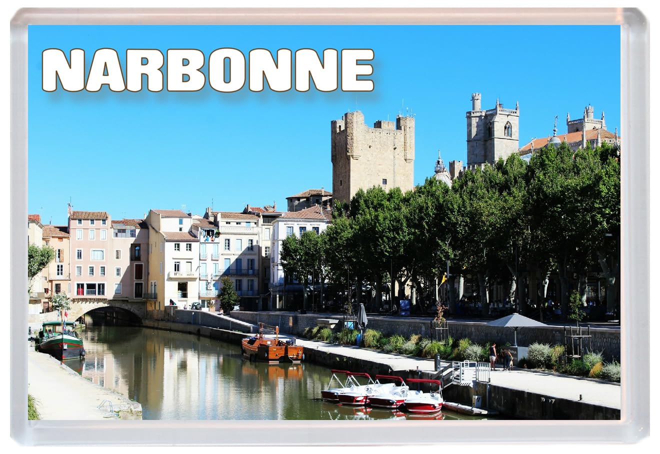 Baked Bean Store Multicolor Narbonne - France - Jumbo Fridge Magnet 96 X 67Mm Bbsfhm3050