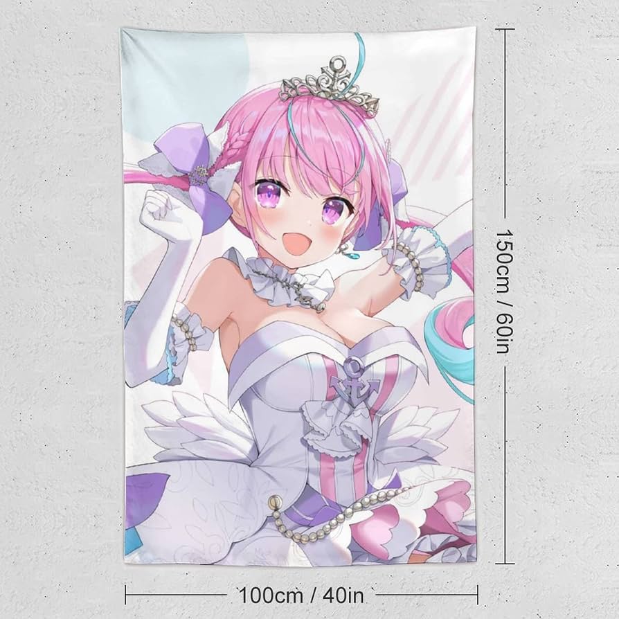 Amazon.co.jp: タペストリー 萌え アニメ柄 VTuber 湊様 あくたん 壁