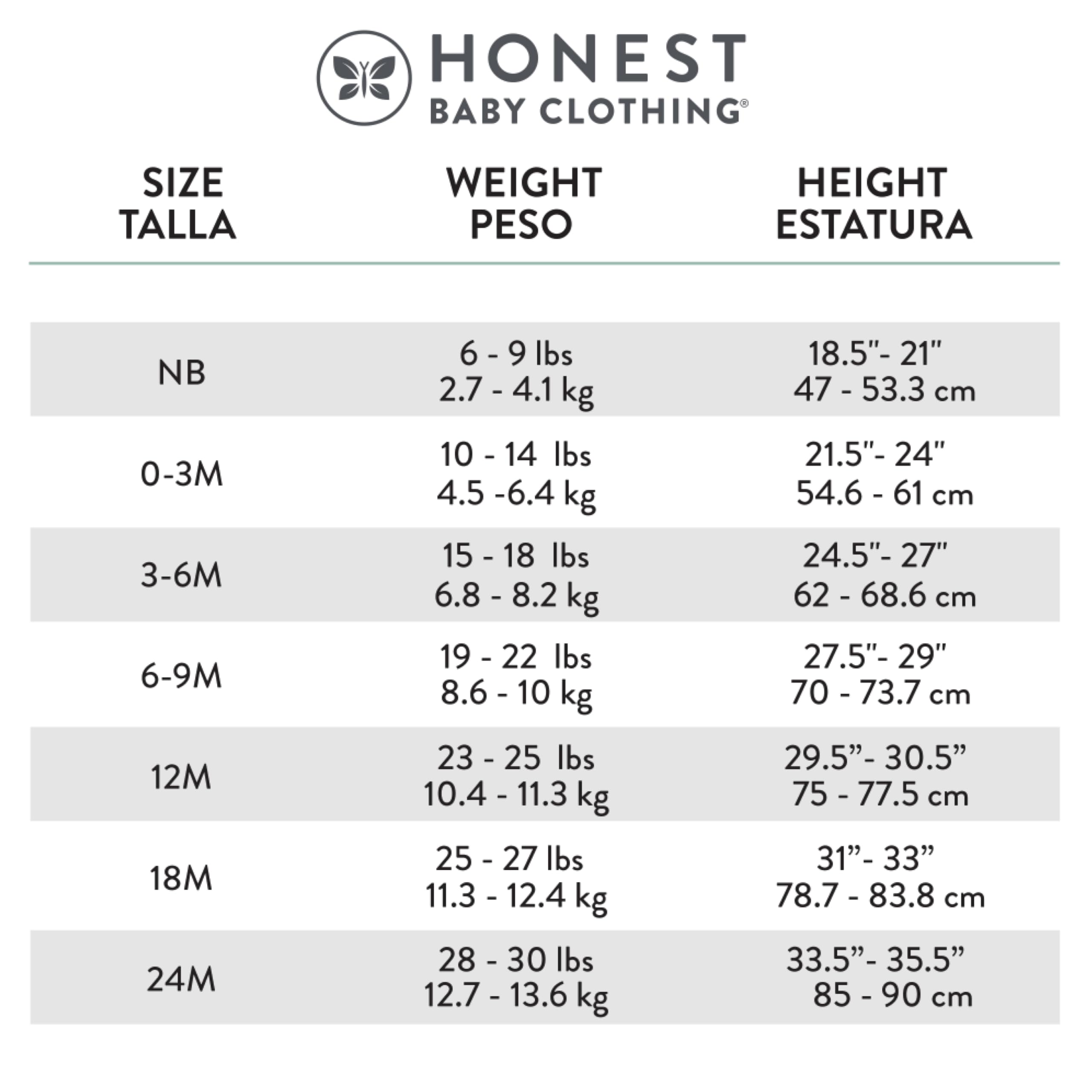 HonestBaby Body de manga larga de algodón orgánico para bebé, paquete de 5
