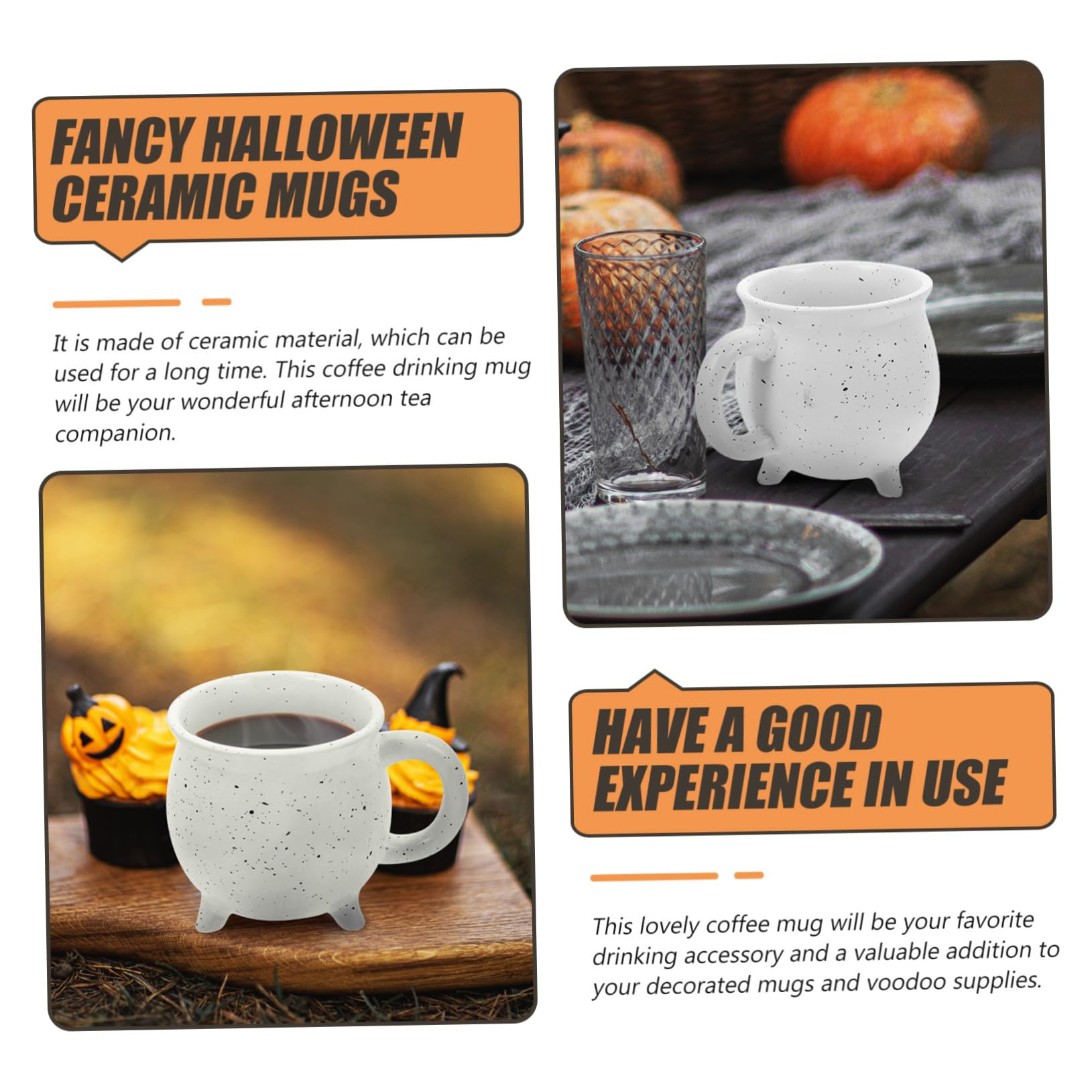 Halloween Tasse Aus Keramik Für Kaffee Dekotasse Für Zuhause Und Büro Mit Künstlerischer Form Und Glatten Kanten Langlebig Und Sicher Für Gebrauch