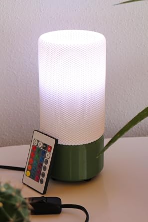 HaymaLab Zen Silindir RGB Dekoratif Masa Lambası – Uzaktan Kumandalı, Renk Değiştiren LED Gece Lambası, Salon Ambiyans Aydınlatma, Hediyelik [Enerji Sınıfı A]