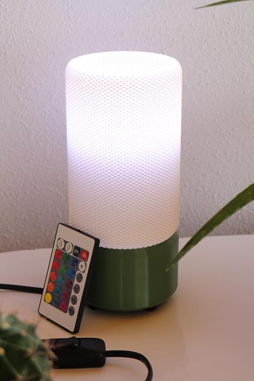 HaymaLab Zen Silindir RGB Dekoratif Masa Lambası – Uzaktan Kumandalı, Renk Değiştiren LED Gece Lambası, Salon Ambiyans Aydınlatma, Hediyelik [Enerji Sınıfı A]