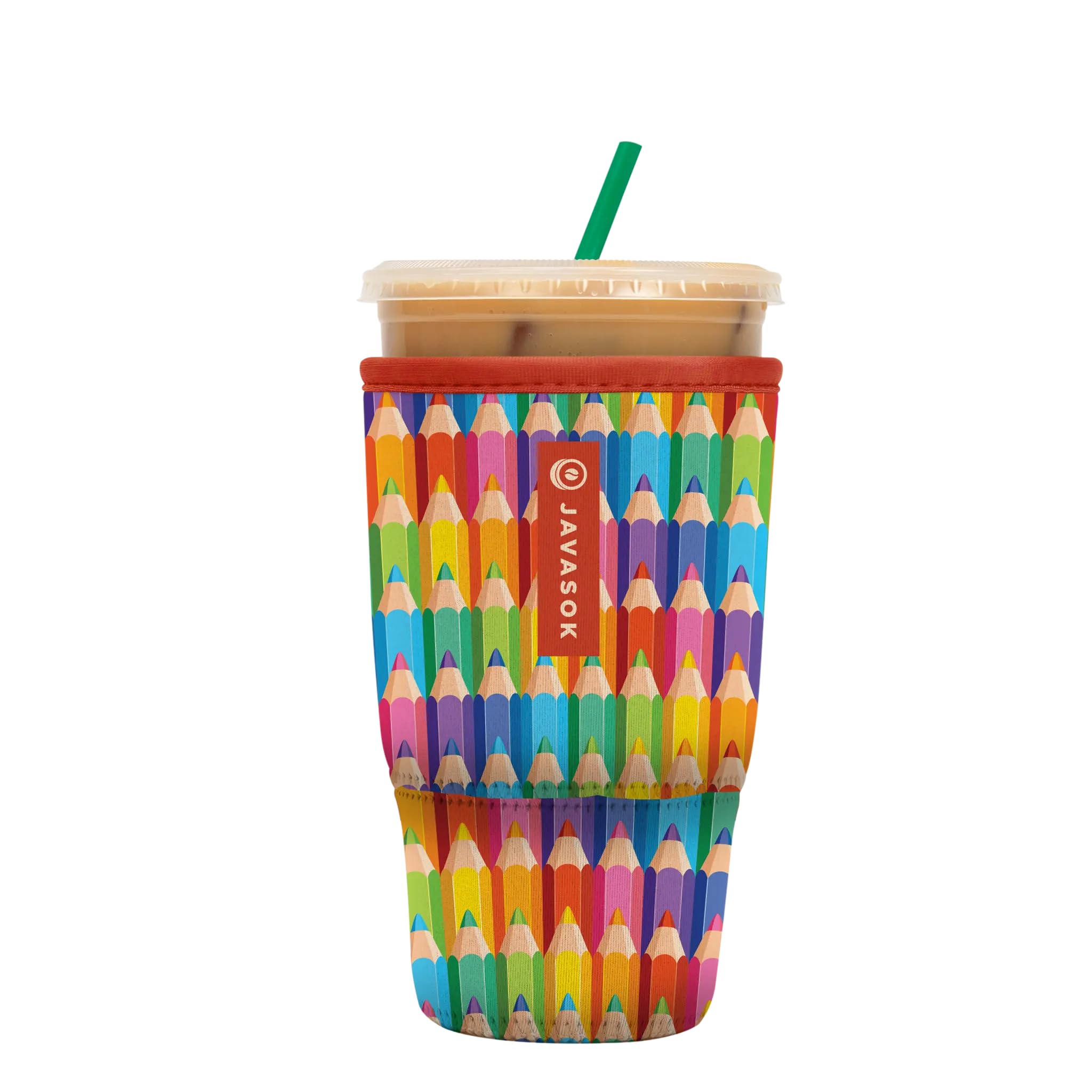 Sok It JavaSok Iced Coffee &amp; Cold Soda Insulated Neoprene Cup Sleeve (Work of Art, Large: 30-32oz)