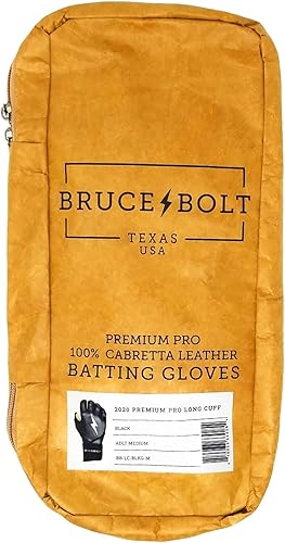 Miniatura 9 de BRUCE BOLT Original Series - Guantes de bateo de puño largo, varios colores, tallas para adultos y jóvenes