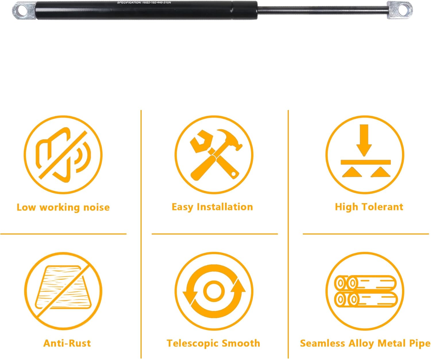 Dump Box Shock Dump Bed Lift Support Compatible with Polaris Ranger RGR 570 900 1000 Cargo Gas Springs Struts Replacement for 7044674 7045352 7043967 7045251 7045663 NP9801P P10181