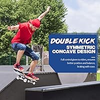 Vista 24 de BELEEV Patinetas para principiantes, 31 x 8 pulgadas, patineta completa para niños, adolescentes y adultos, 7 capas de arce canadiense doble patada