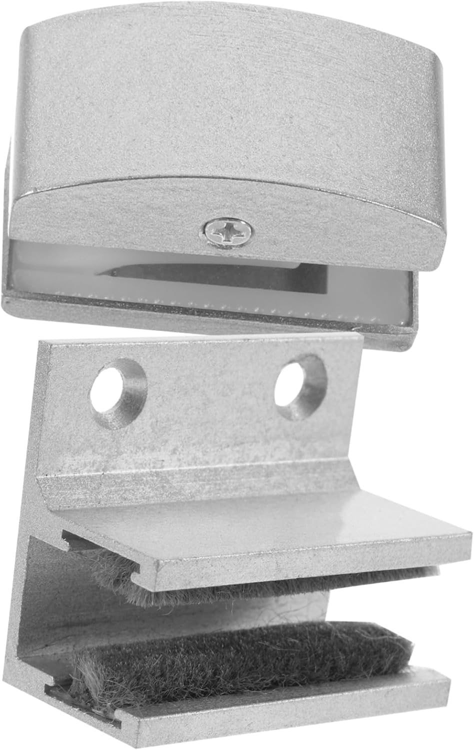 DOITOOL 2Pcs Shower Door Guide and Fixed Base for Glass Sliding Door Shower Door Replacement Parts Glass Door Bumpers Easy to Install Durable Accessory for Bathroom Use