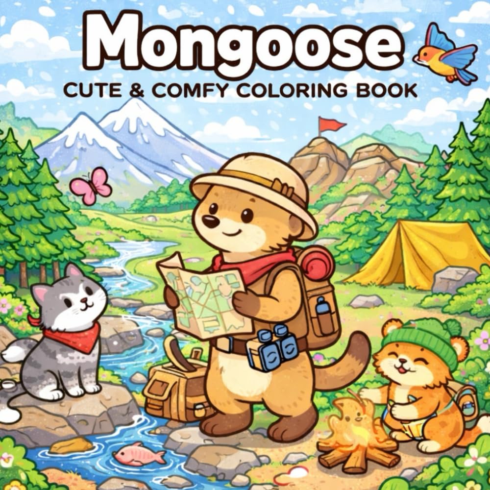 Mongoose Fun Day: Cute Mongoose Adventures Coloring Book for Kids