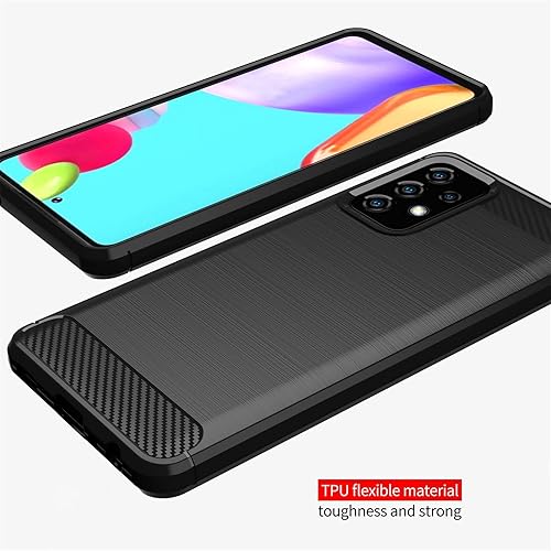 Miniatura 4 de Asuwish Funda compatible con Samsung Galaxy A52 5G4G y protector de pantalla de vidrio templado, accesorios de celda, funda delgada de TPU suave