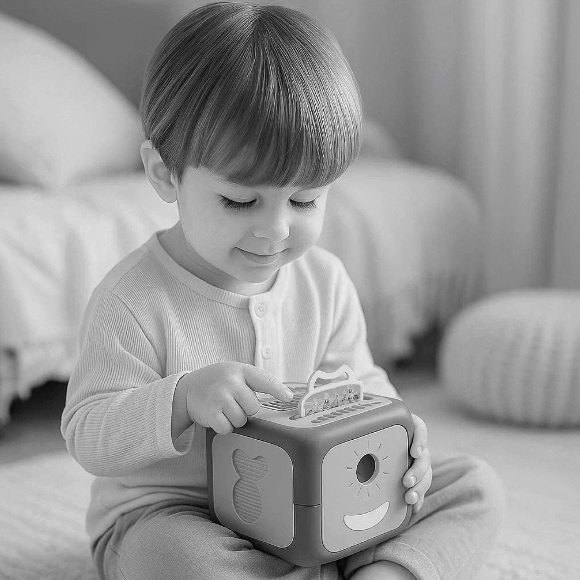 Joyeuse - Proyector Musical para Niños con Historias y Canciones Infantiles - Despertar Musical - Luz Nocturna - Proyección Estelar - 8 Discos Integrados - Pilas Incluidas - Desde 3 años