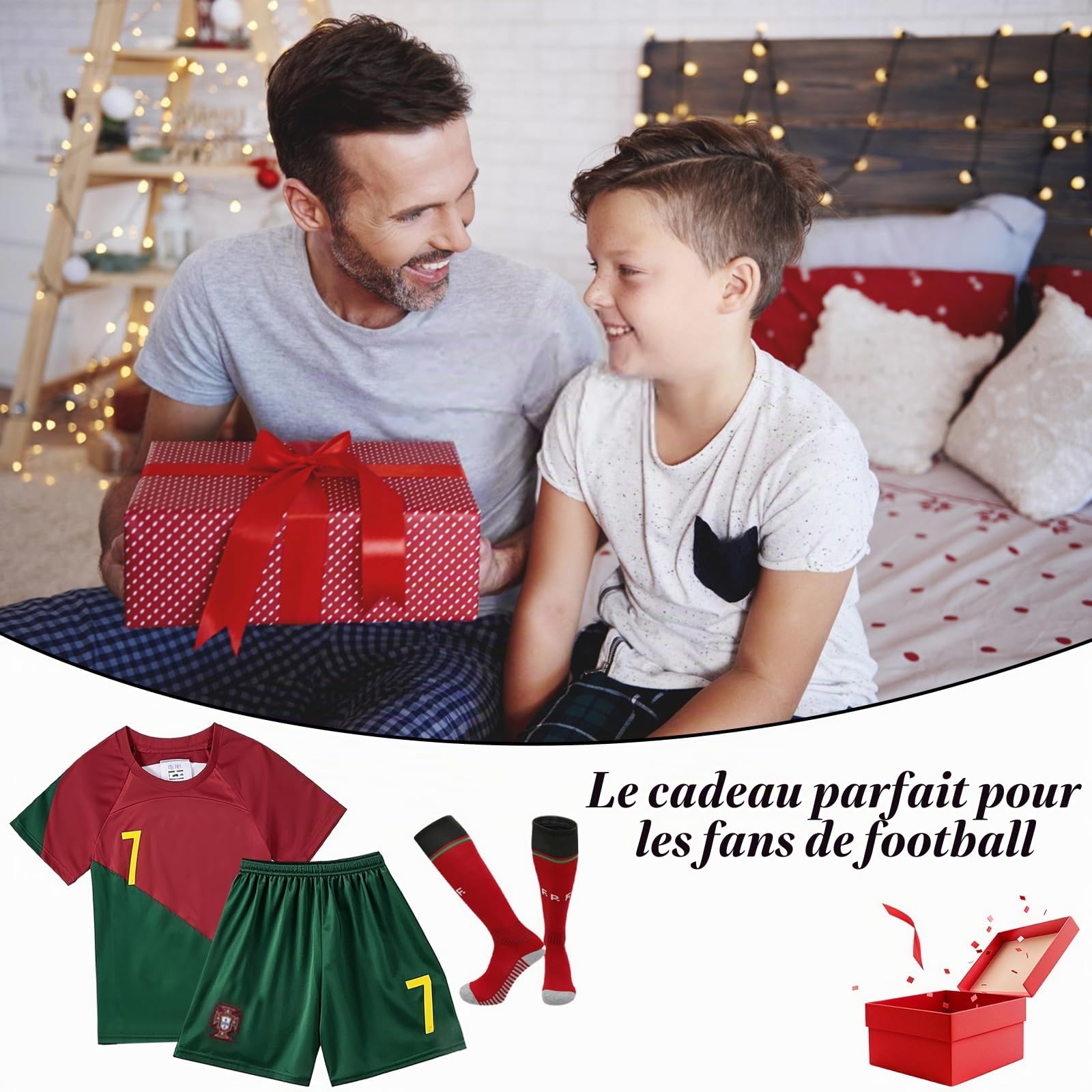 Okdance Kit de football pour enfants, nouveaux kits de football pour garçons, maillots de football à domicile et à l'extérieur, vêtements d'entraînement cadeaux pour garçons et filles