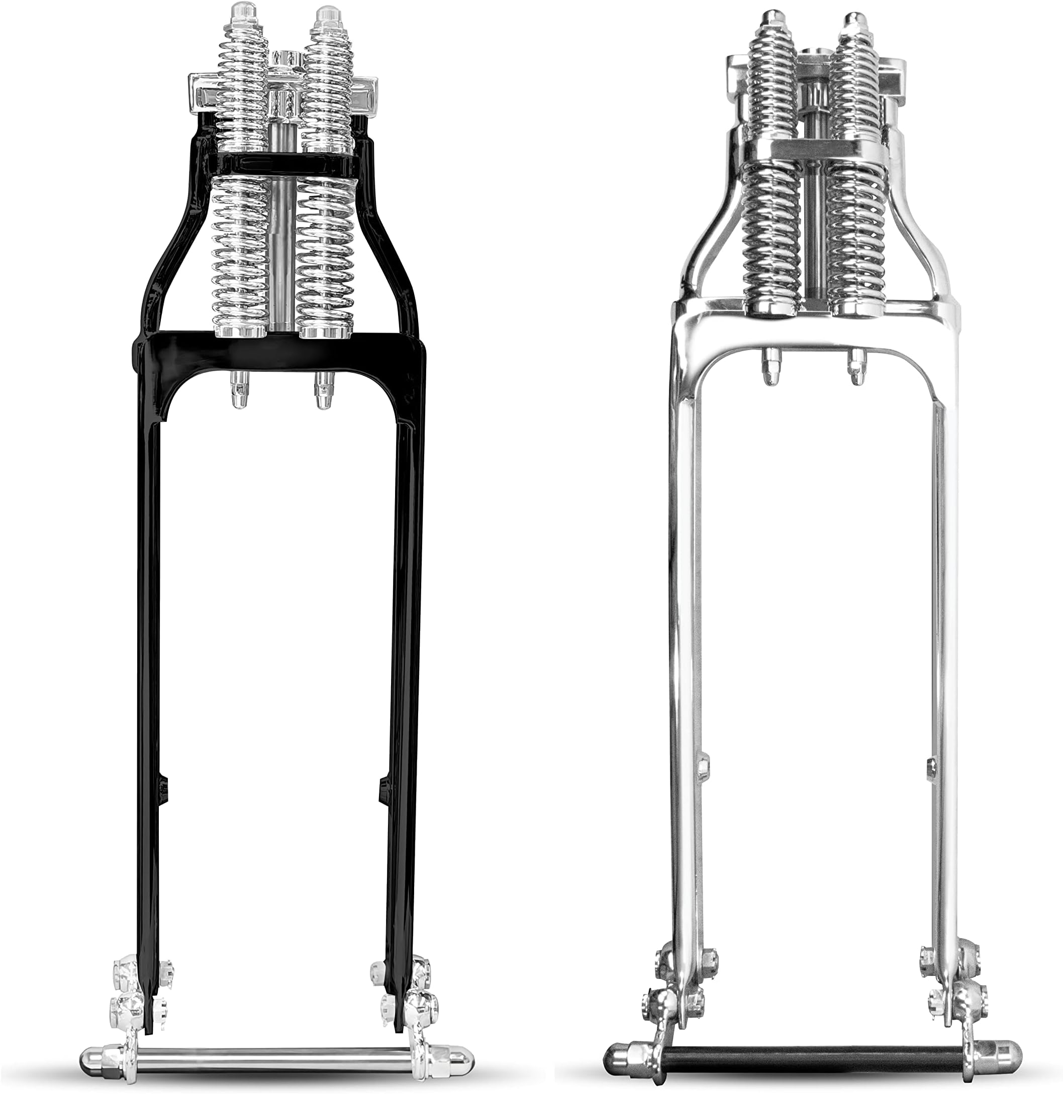 SPRINGER FRONT END FOR HARLEY & CUSTOM BIKES IN CHROME OR BLACK (Chrome, 2")